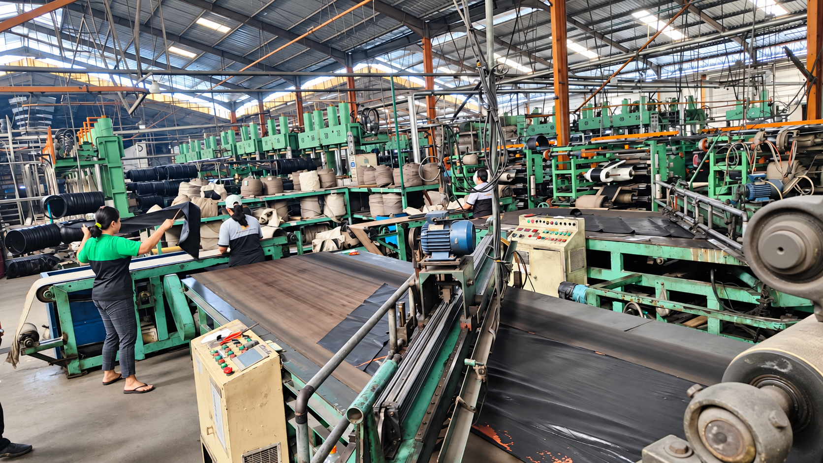 Rubber production line at PT. Surabaya Kencana Anugrah